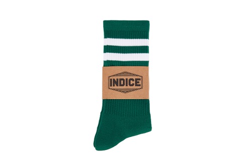 [인다이스 양말] Terrycushion 3-Stripe Socks 2.0 (GREEN/WHITE)