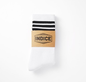 [인다이스 양말] - Terrycushion 4-Stripe Socks(WHITE)