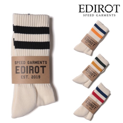 [에딜롯 레이싱 스트라이프 양말] EDIROT - Racing Stripe Socks (4COLOR)/2SIZE