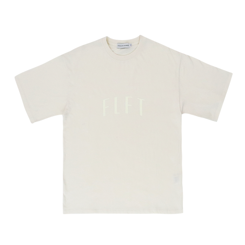 [팔로우파더 반팔티] FOLLOWFATHER  - Over logo t-shirts Ivory