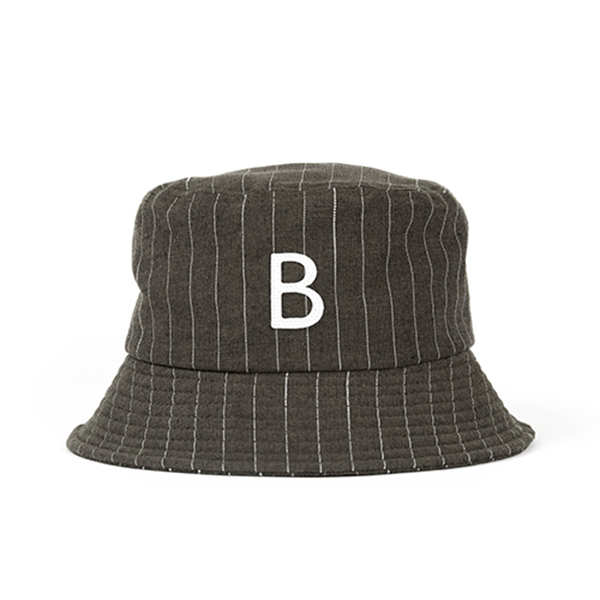 [와일드브릭스 벙거지] WILDBRICKS - STRIPE BUCKET HAT (khaki)