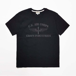 [그롭스 반팔 티셔츠] GROFS - U.S AIR FORCE T-SHIRT (BLACK)