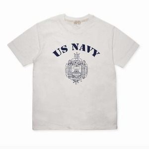 [그롭스 반팔 티셔츠] GROFS - U.S NAVY ACADEMY  T-SHIRT (IVORY)