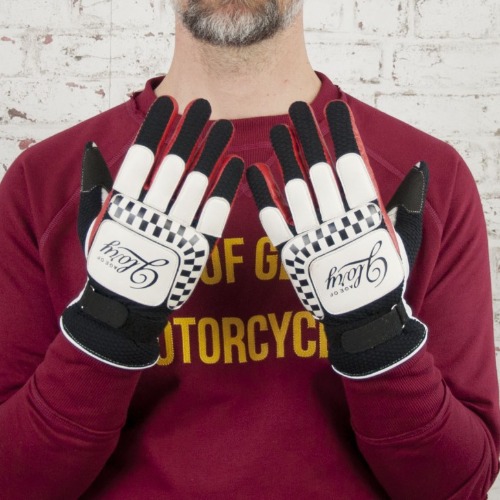 [AGE OF GLORY] Dirt Track Gloves White/Black/Red