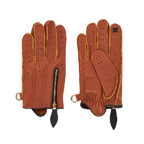 [인다이스 글러브] INDICE - Cheeky Zipper Gloves X SMART TOUCH (DEER/BROWN)