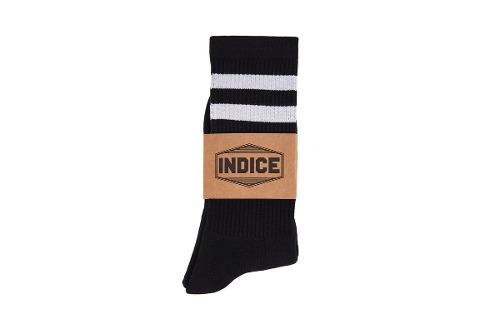 [인다이스 양말] Terrycushion 3-Stripe Socks 2.0 (BLACK/WHITE)